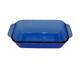 Vintage Loaf Pan Pyrex Cobalt Blue 213-R